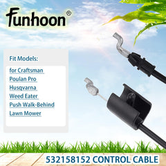 Funhoon Control Cable installation on lawn mower