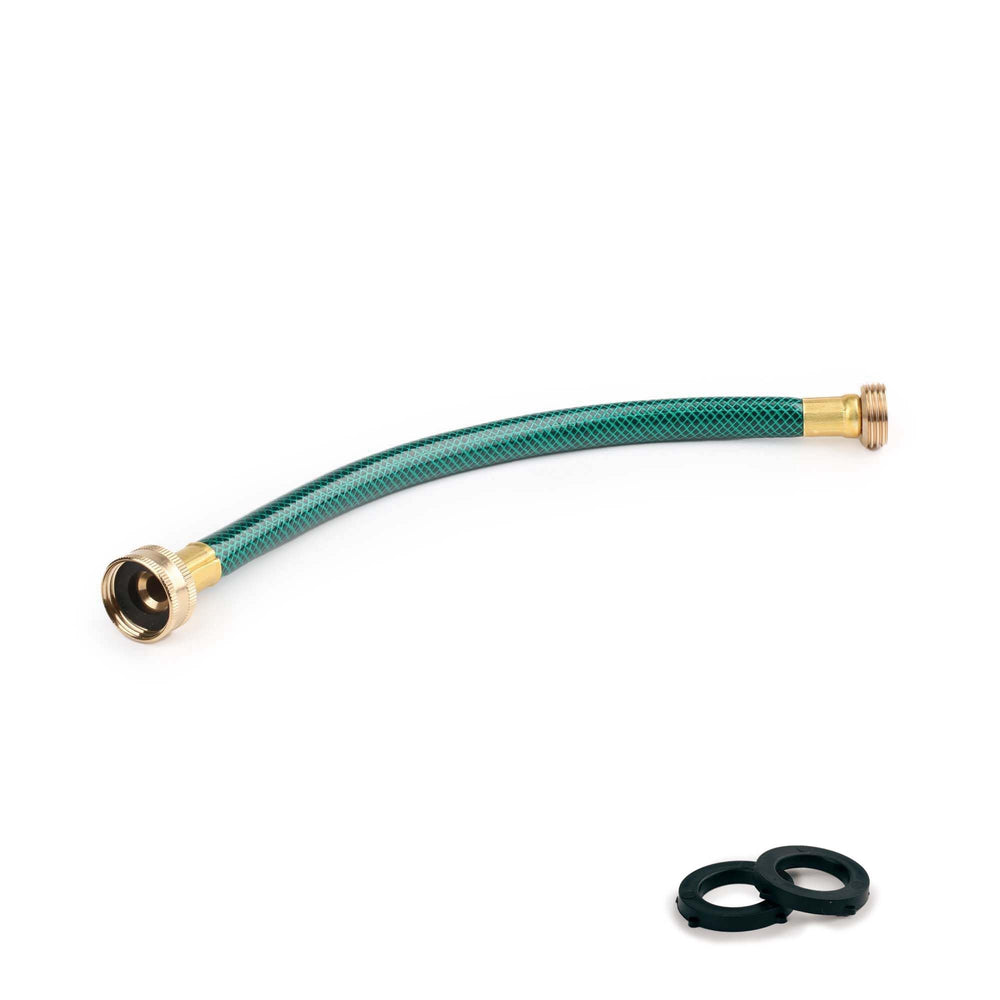 FUNJEE 1FT green PVC leader hose with brass ends front view