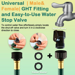 FUNJEE PVC hose extension with male and female ends