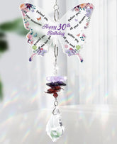 Funnli Crystal Suncatcher butterfly design front view