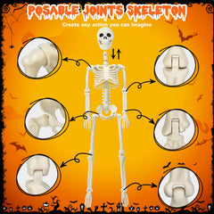 Furry wolf skeleton with posable joints