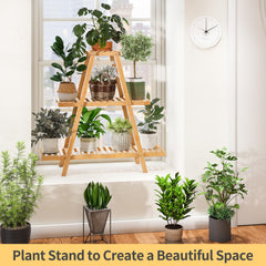 Furshus Bamboo Plant Stand showcasing three tiers