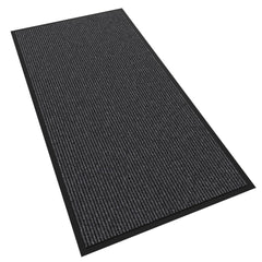 Futurwit Heavy Duty Doormat 48" x 24" in gray stripe pattern