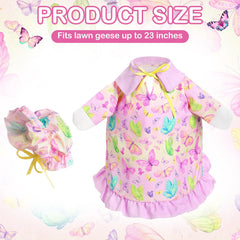 FuWeave Butterfly Goose Costume with hat displayed outdoors