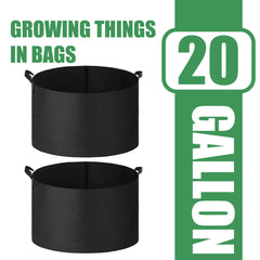FVOTNW fabric grow bag with handle, side view