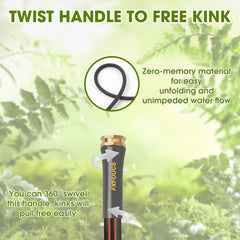 FXFOUCS garden hose black model with brass fittings