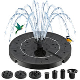FYDGTPI solar fountain front view with solar panel