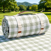 G GOOD GAIN Extra Large Picnic Blanket 80x80 inches green front view
