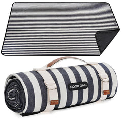 G GOOD GAIN Extra Large Picnic Blanket Aegean Blue front view