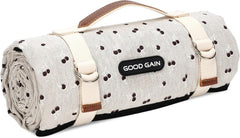 G GOOD GAIN picnic blanket folded with carry strap