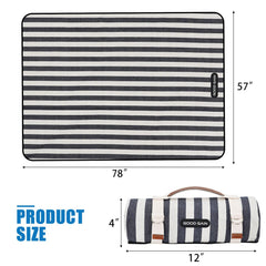 G GOOD GAIN picnic blanket showing waterproof backing material