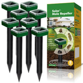 G-Jyuncyou Solar Mole Repellent 8 Pack Green Stake