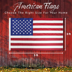 G128 American Flag 3x5 Ft with brass grommets close-up