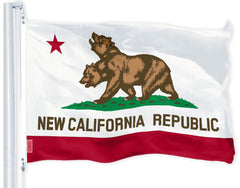 G128 California Republic Flag front view, 3x5 ft with brass grommets