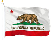 G128 California State Flag 3x5 Ft front view with brass grommets