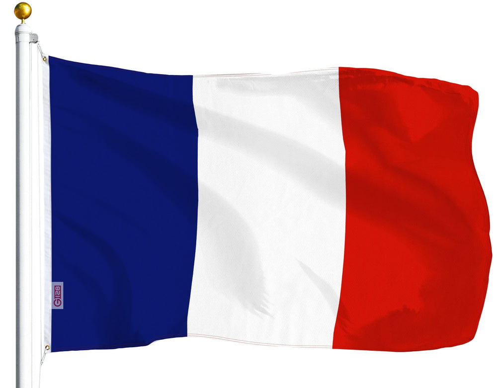 G128 France French Flag 3x5 Ft front view