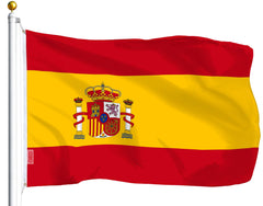 G128 Spain Flag 3x5 Ft front view with vibrant colours