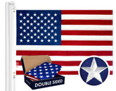 G128 USA Flag 3x5 Ft double sided with embroidered stars