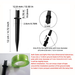 Galavasen solar light stakes laying on grass, showcasing their sturdy design