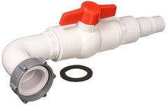 GAME Shutt Off Valve for above ground pool, white plastic construction