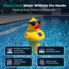 GAME Solar Pool Chlorinator side view with solar panel