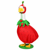 GANSHAYA Strawberry Goose Outfit red clothing set front view