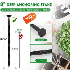 Garaook landscape stakes with hammer for installation