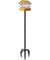 Garbuildman 105 Inch Bird Feeder Pole Kit front view with mounting hardware