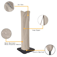 Garden Balsam Patio Umbrella Cover folded for storage