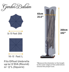 Garden Balsam umbrella cover with included rod
