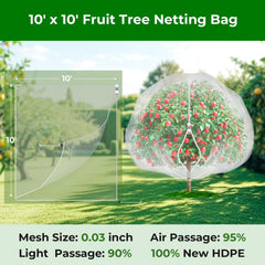Garden Tailor Fruit Tree Netting showing dual zipper access