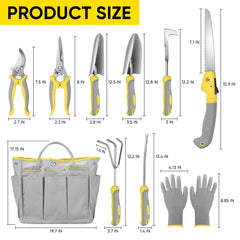 Garden tool bag with multiple pockets for storage