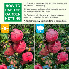 Garden with CandyHome Bird Netting protecting plants
