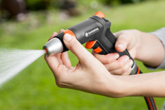 Gardena Premium Cleaning Nozzle back view highlighting metal connector