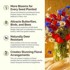 Gardener planting wildflower seeds in soil