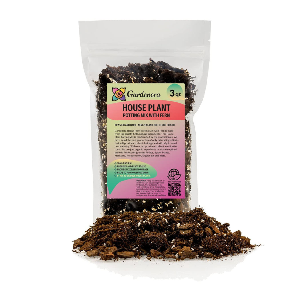 Gardenera House Plant Potting Mix 3 Quart Bag front view