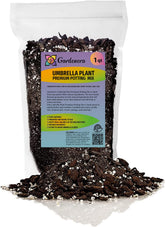 Gardenera Umbrella Plant Premium Potting Mix 1 Quart bag front view