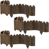 GardenFlow Wood Garden Edging panel front view, brown colour