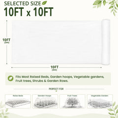 Gardeningwill Garden Netting 10Ft x 10Ft setup over plants
