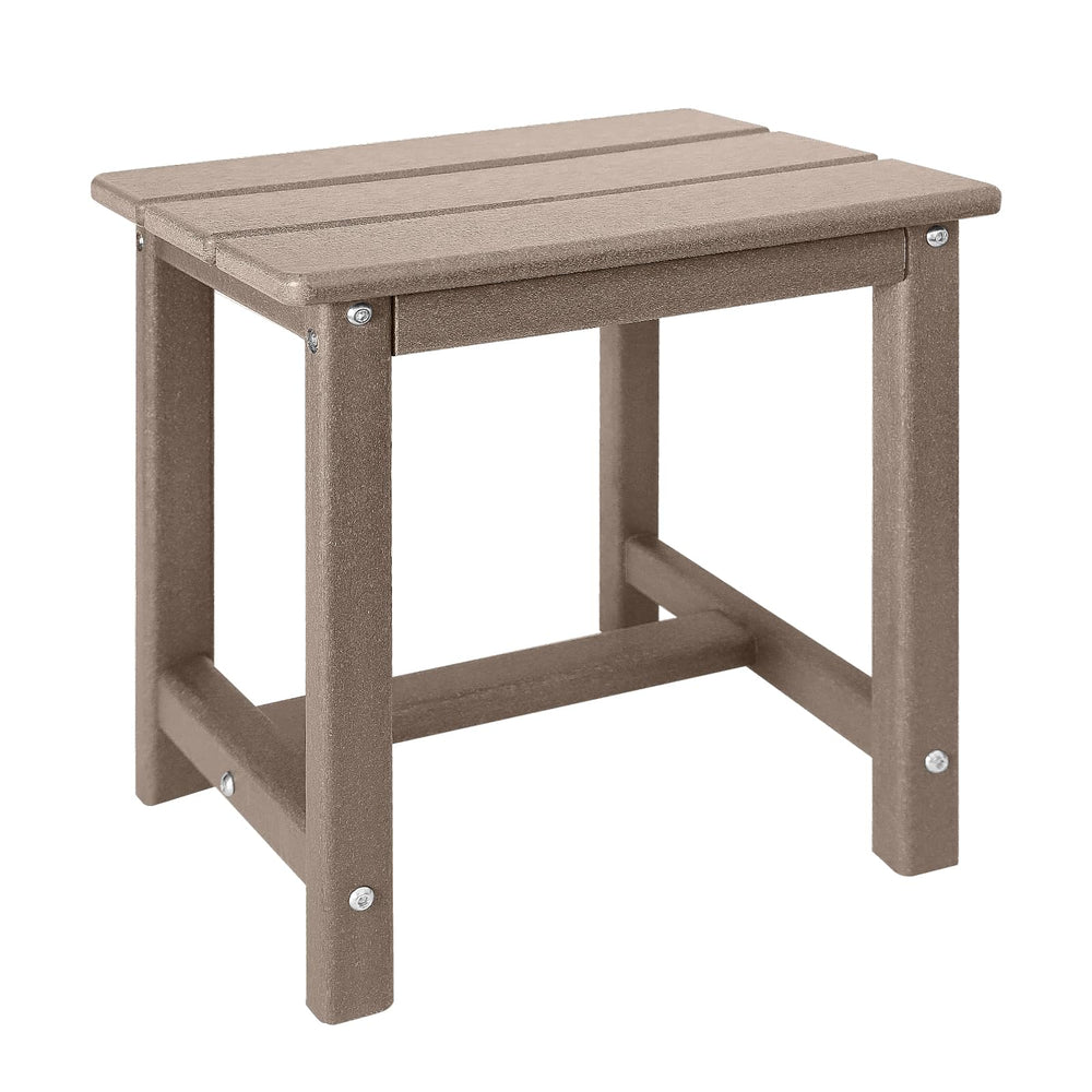 GARDENSTAR Adirondack Square Side Table in Teak, front view