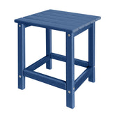 GARDENSTAR outdoor side table in blue, front view