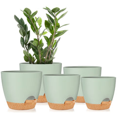 GARDIFE 7-inch self watering planter green front view