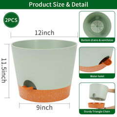 GARDIFE plant pot showcasing drainage holes and watering lip