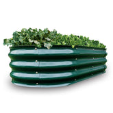 Gardmax Galvanized Raised Garden Bed 4x2x1 ft dark green front view