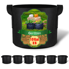 Gardzen 10 Gallon Grow Bag front view with handles