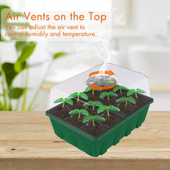 Gardzen 10 Pack Seed Starter Trays stacked for storage
