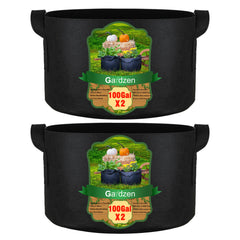 Gardzen 100 Gallon Grow Bag black front view