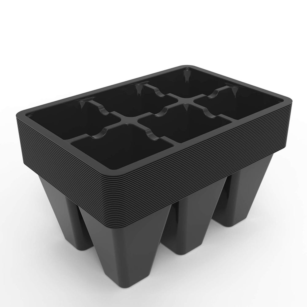 Gardzen 30 Pack Seed Starting Tray front view, black