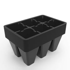Gardzen 30 Pack Seed Starting Tray front view, black