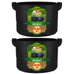 Gardzen 40 Gallon Grow Bag front view with heavy duty handles